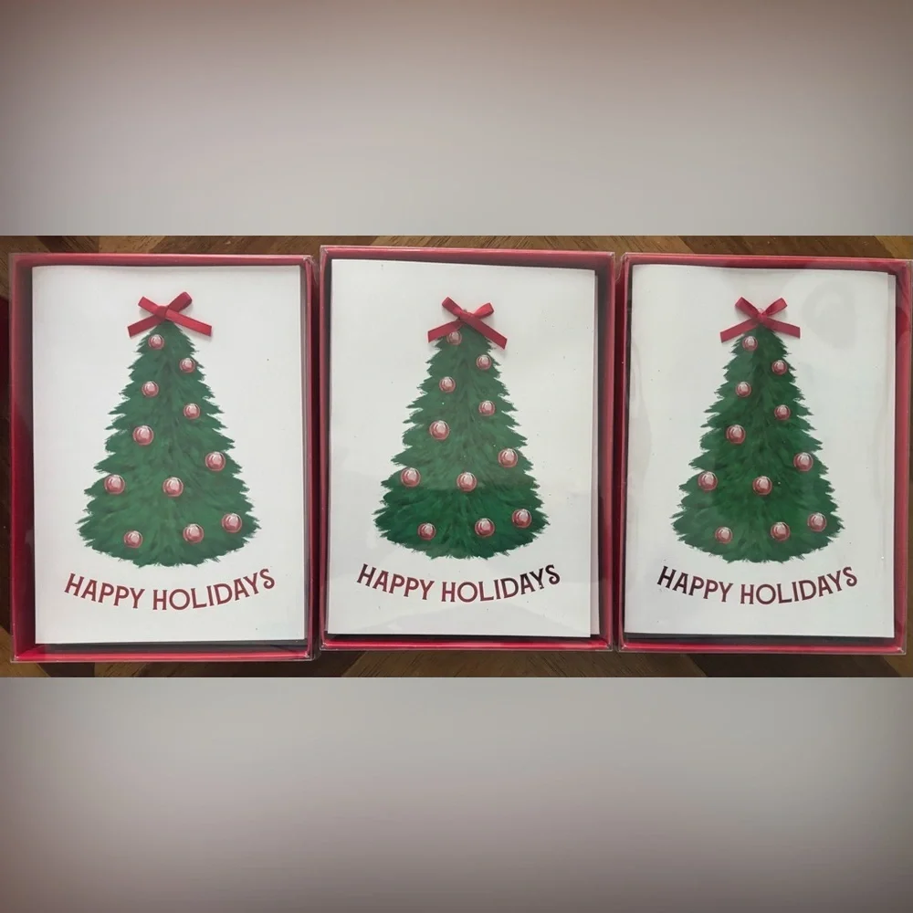 Christmas cards bundle 30 cards 30 envelopes NEW NWT white